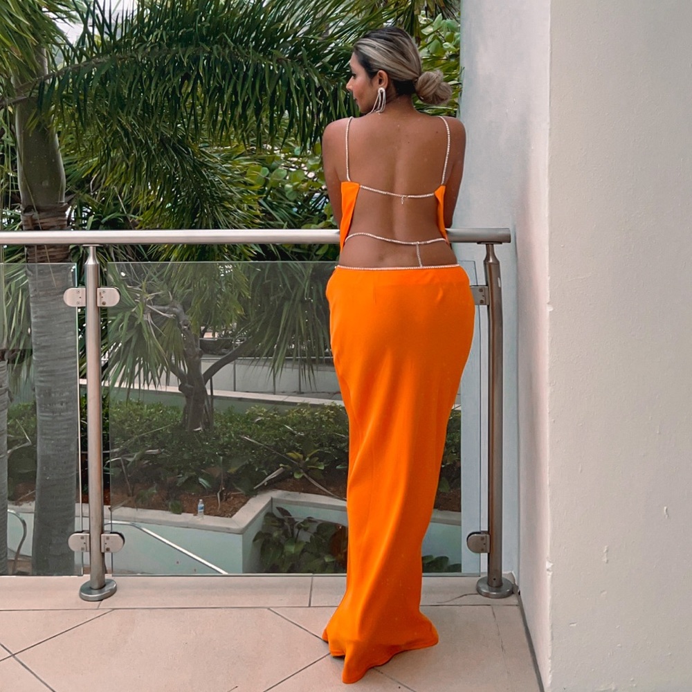 Orange 🍊 top and skirt set
